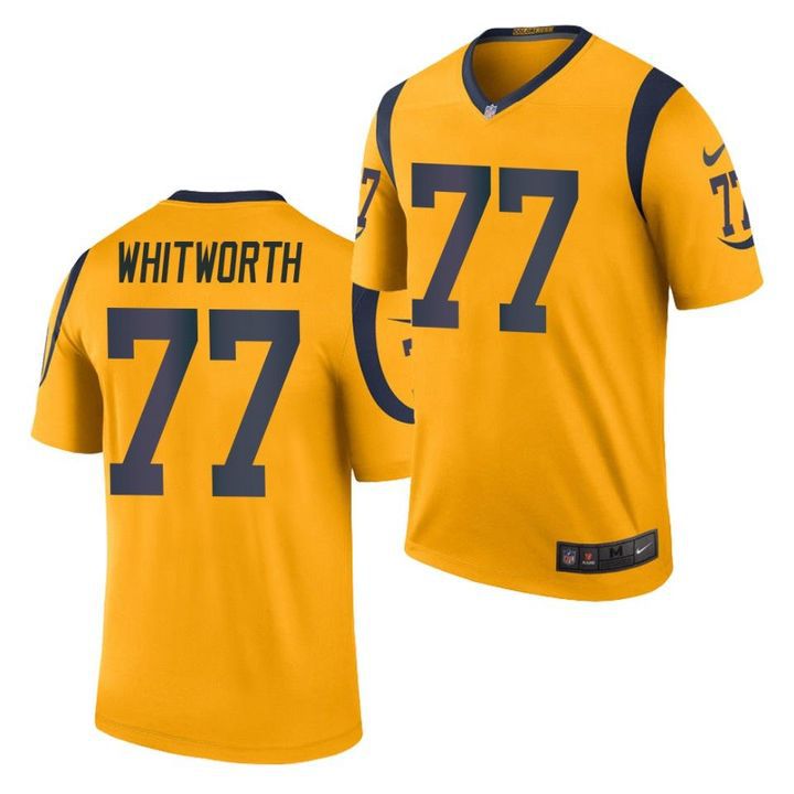 Men Los Angeles Rams #77 Andrew Whitworth Nike Gold Color Rush Limited NFL Jersey